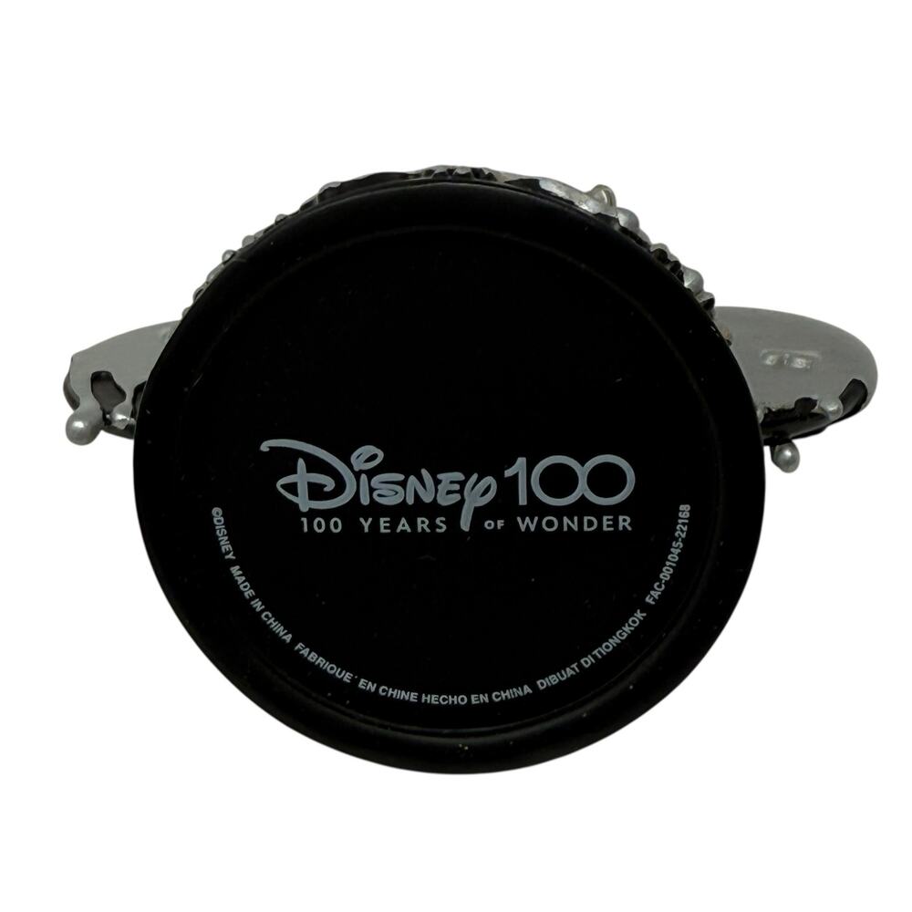2023 Disney Parks 100 Years Mickey Mouse Ear Hat Silver Drip Christmas Ornament - Picture 7 of 9